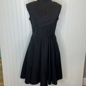 Maggie Tang Black Fit And Flare Dress Size 4/6 Small